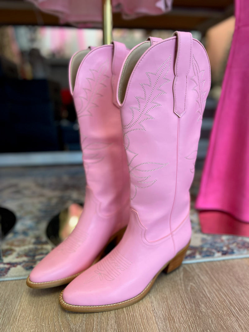 Barbie Pink Cowgirl Boots – Elyse Boutique