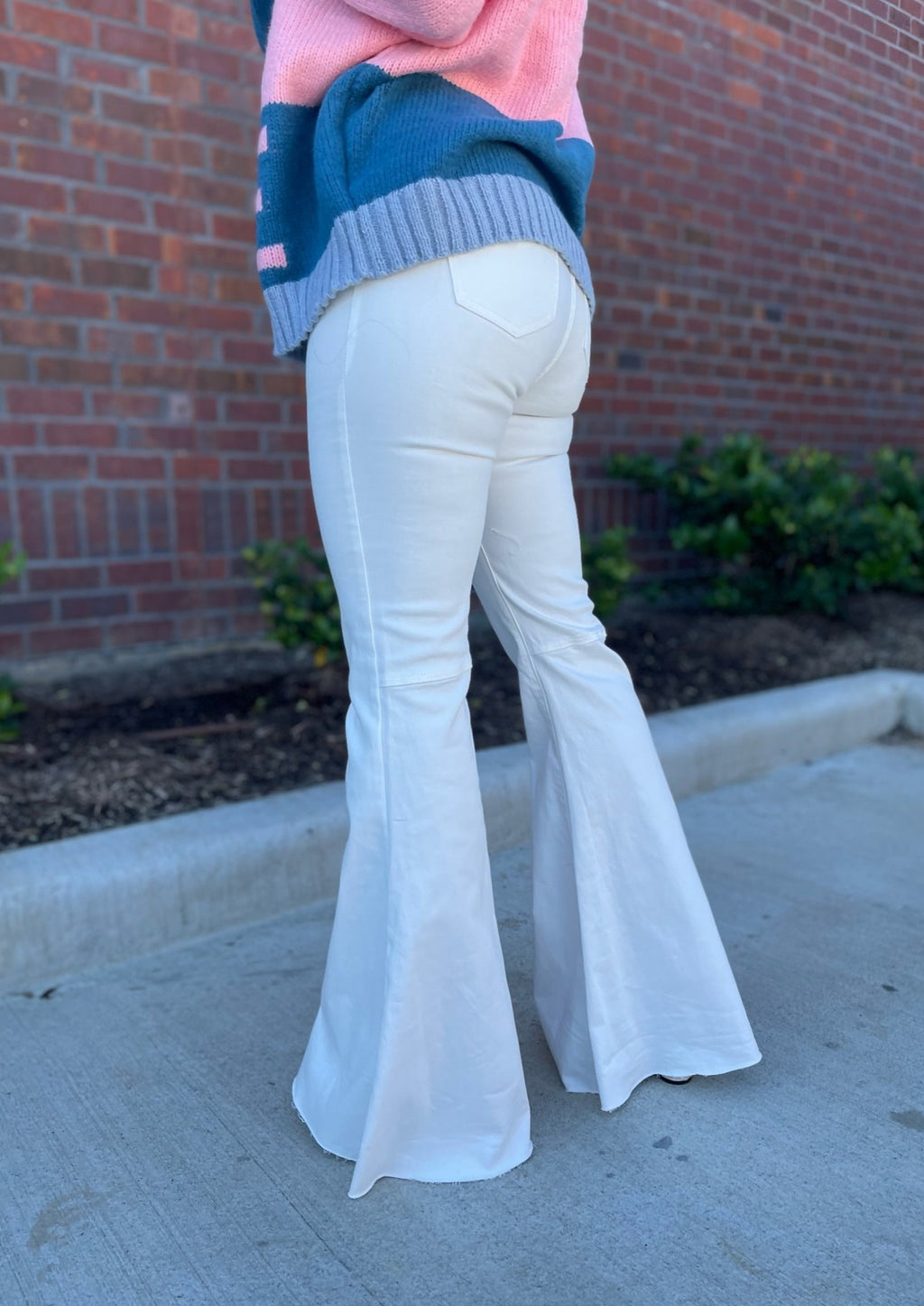 Buddy Love White Bellbottoms