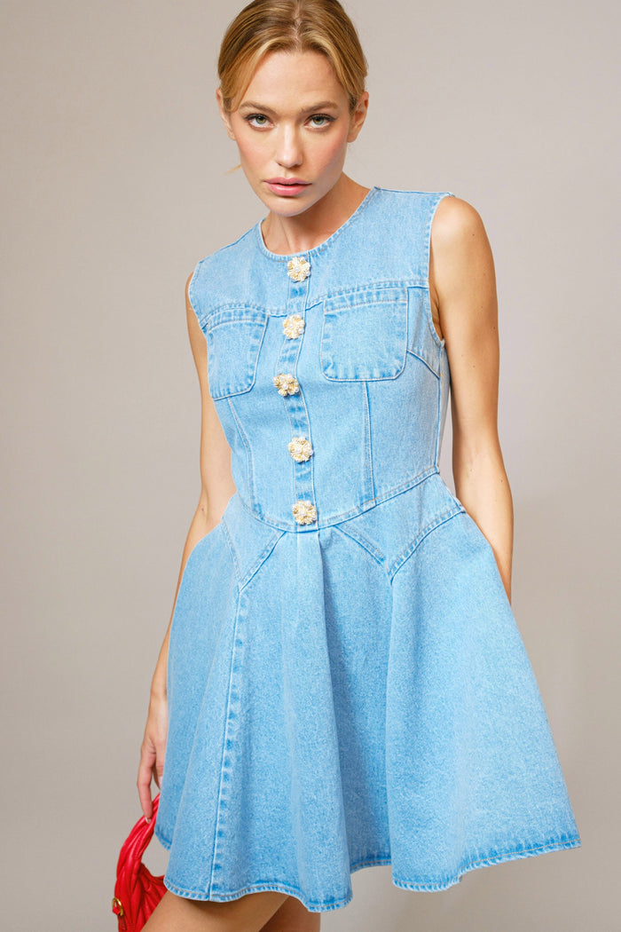 The Socialite in Chambray Mini