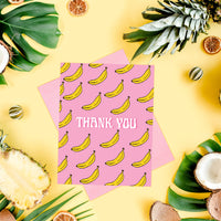 Thank You Tropical Banana's Card| Colorful Grateful Card