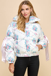 Blushing Bouquet Bow Puffer