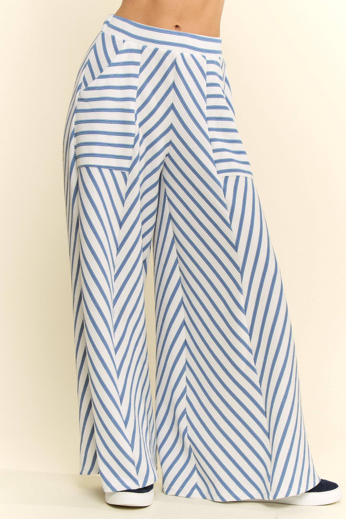Striped Wide Leg Flowy Pants