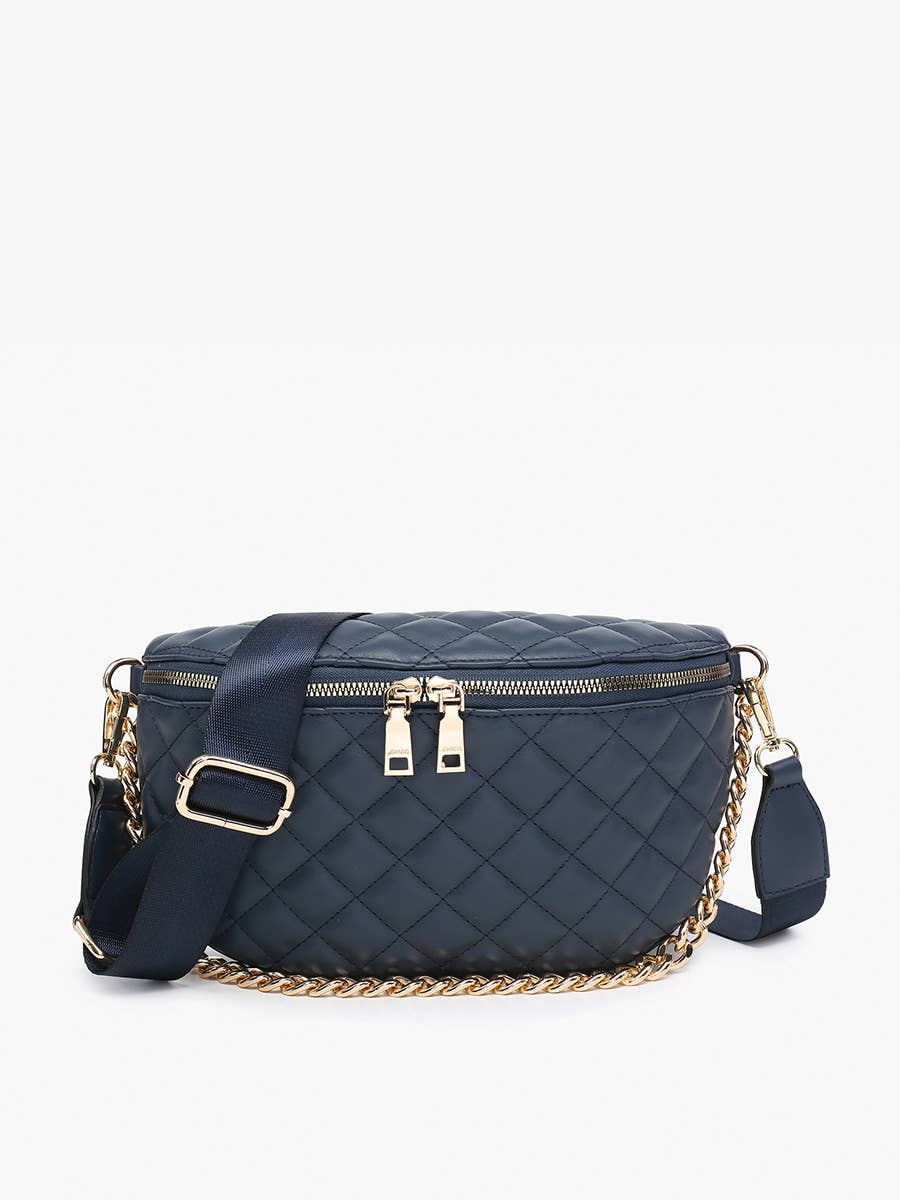 Sylvie Quilted Belt Bag with Chain Strap