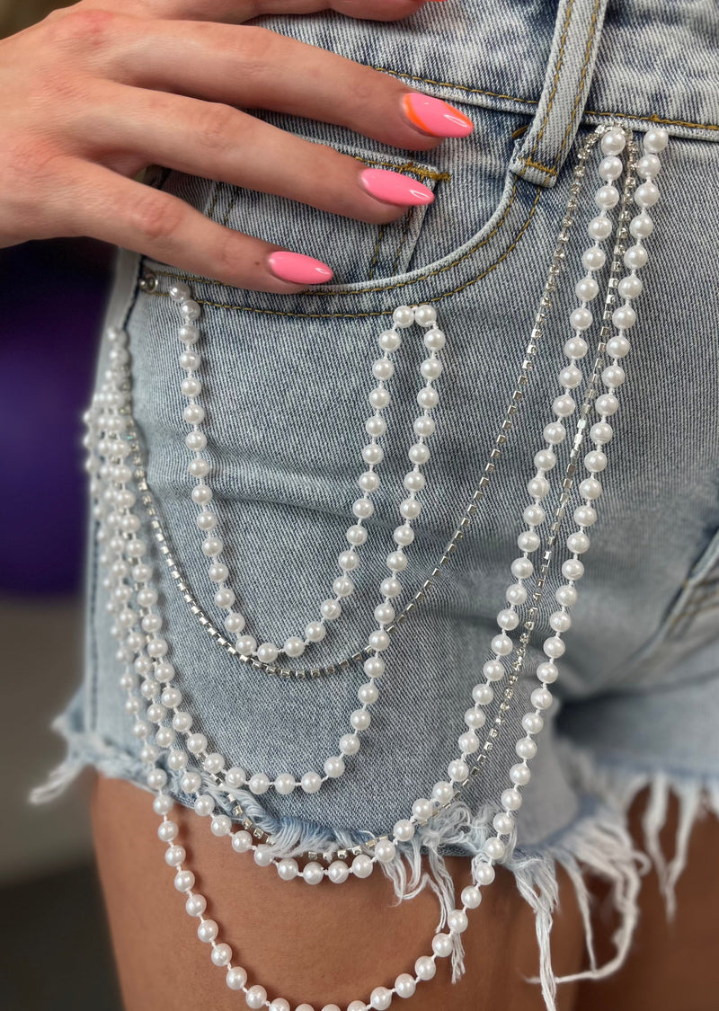 Harlan Pearl Denim Shorts