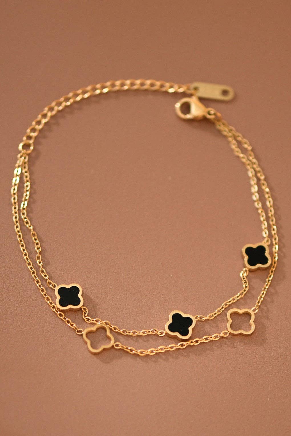 Midnight Clover Bracelet