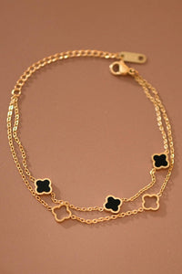 Midnight Clover Bracelet