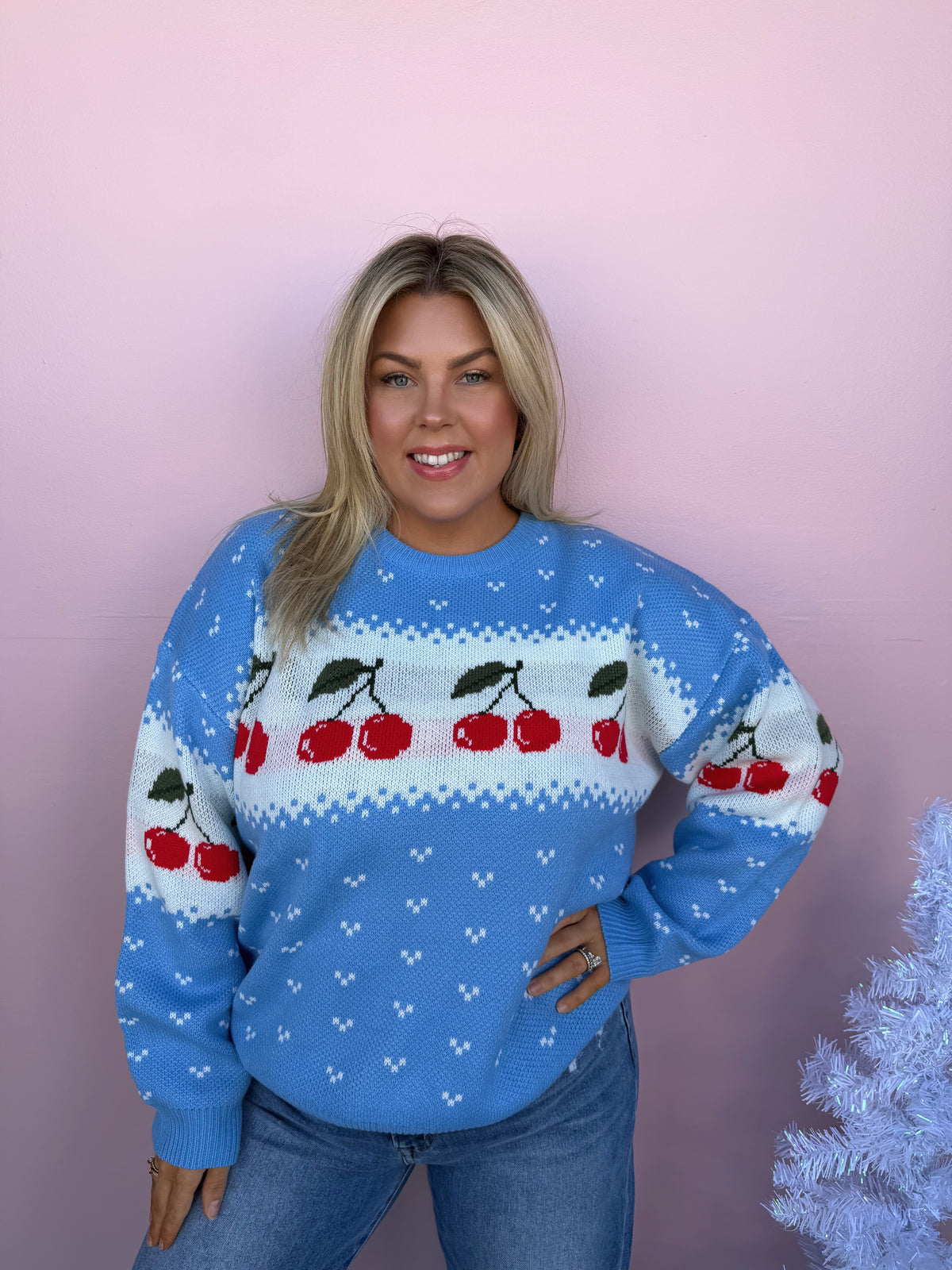 Cherry Bliss Knit Sweater