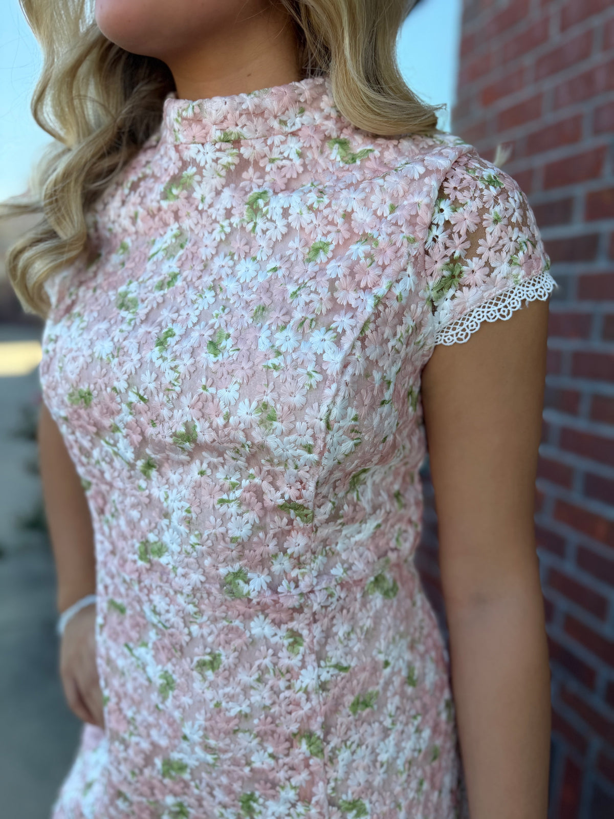 Blushing Meadow Midi Dress