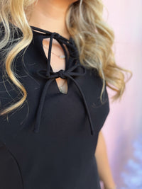 Noire Muse Bow-Front Dress