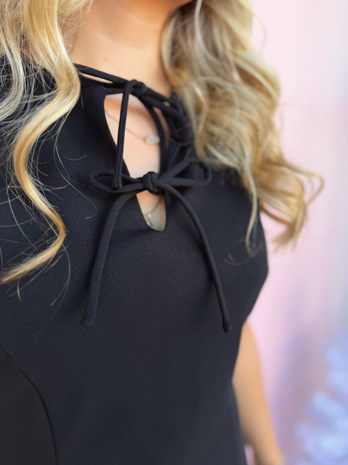 Noire Muse Bow-Front Dress