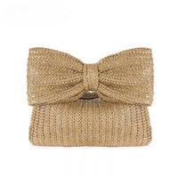 Summer Serenade Straw Beach Bow Clutch