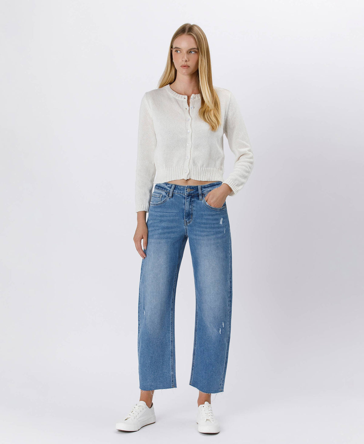 High Rise Barrel Jeans