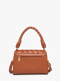Marlowe Woven Satchel w/ Braided Handle