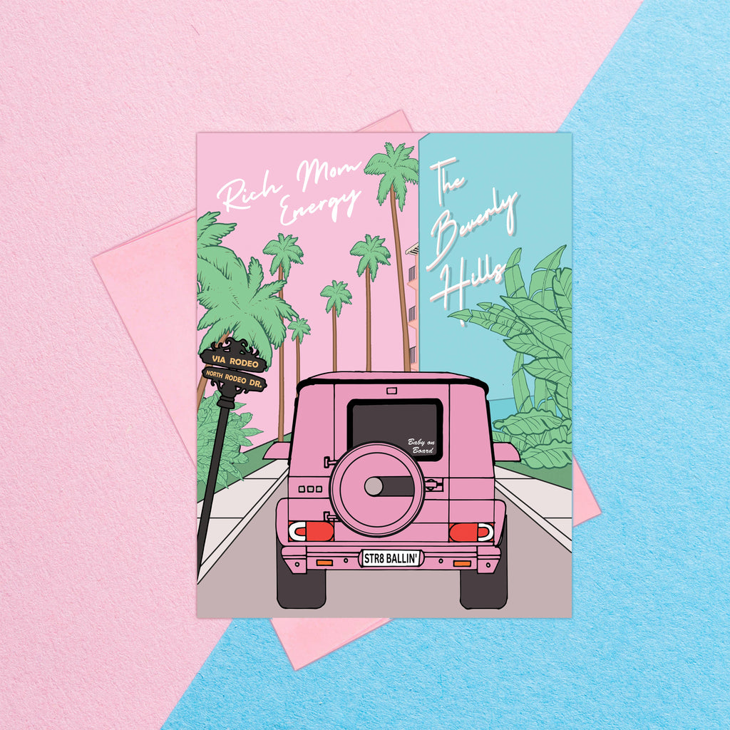 Rich Mom Energy Funny Card