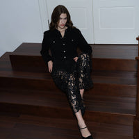 Daydream Black Denim Lace Pants