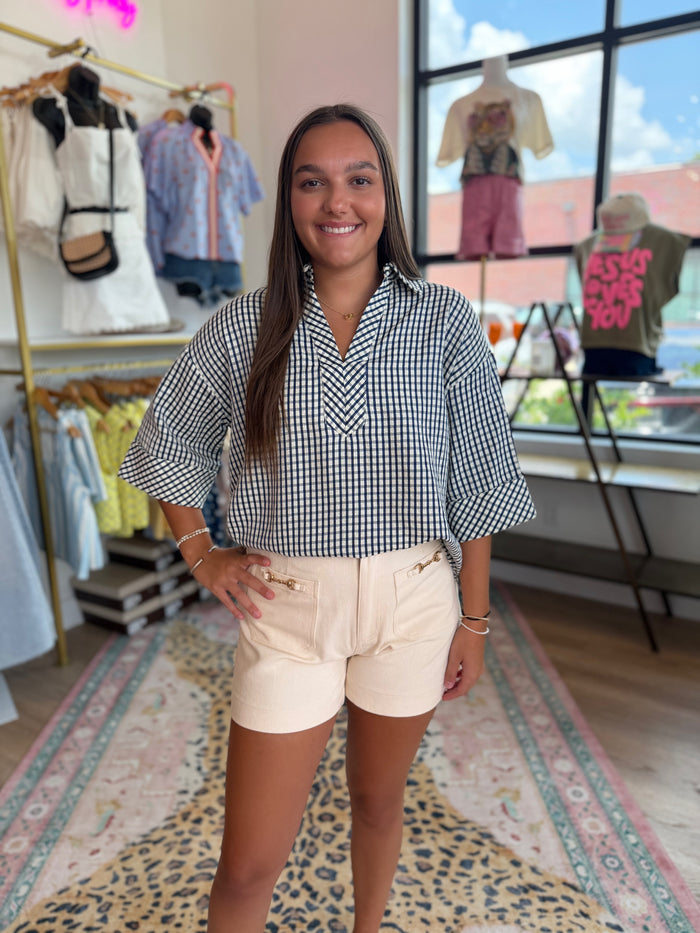 Harbor House Gingham Top