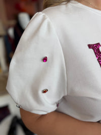 Hey Boo Jeweled Top