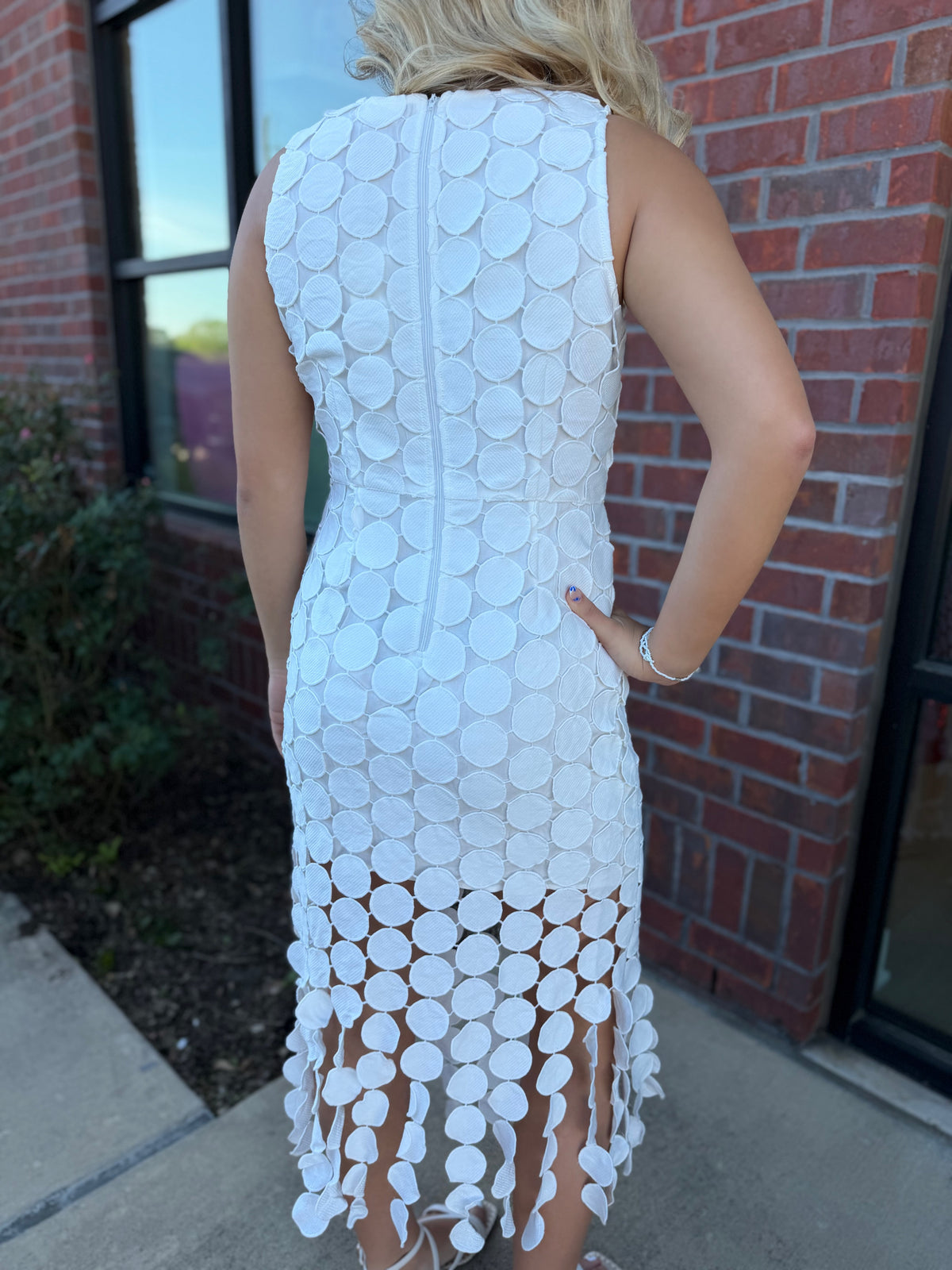Champagne Petals Midi Dress