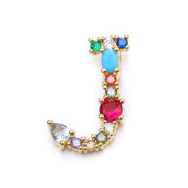 Stainless Multicolor Initial Necklace
