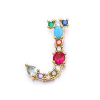 Stainless Multicolor Initial Necklace