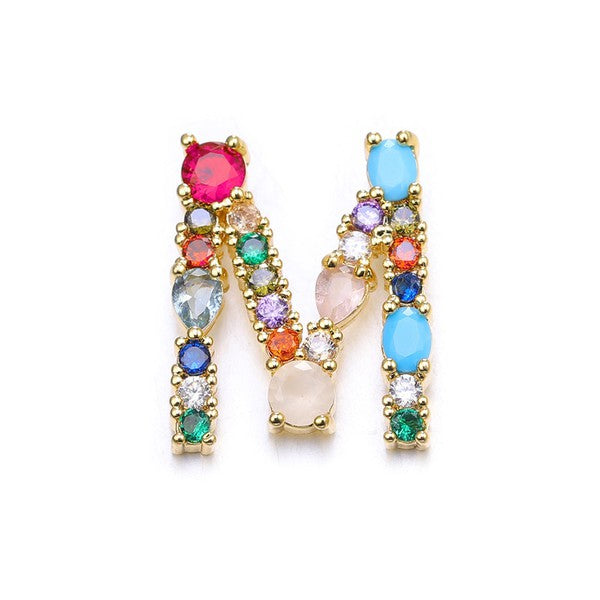Stainless Multicolor Initial Necklace