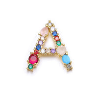 Stainless Multicolor Initial Necklace