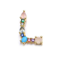 Stainless Multicolor Initial Necklace
