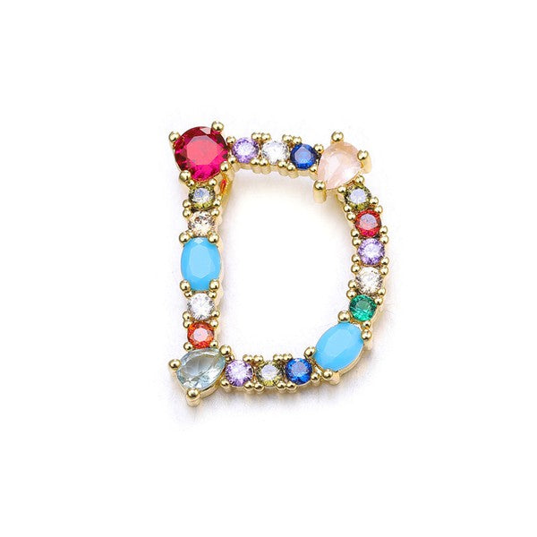 Stainless Multicolor Initial Necklace