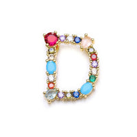 Stainless Multicolor Initial Necklace