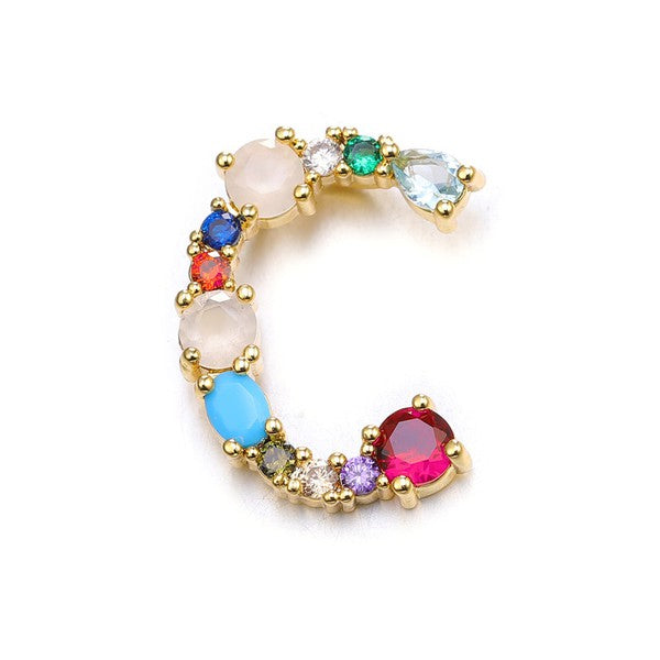 Stainless Multicolor Initial Necklace