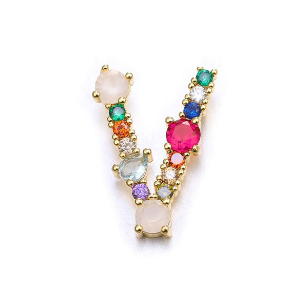 Stainless Multicolor Initial Necklace
