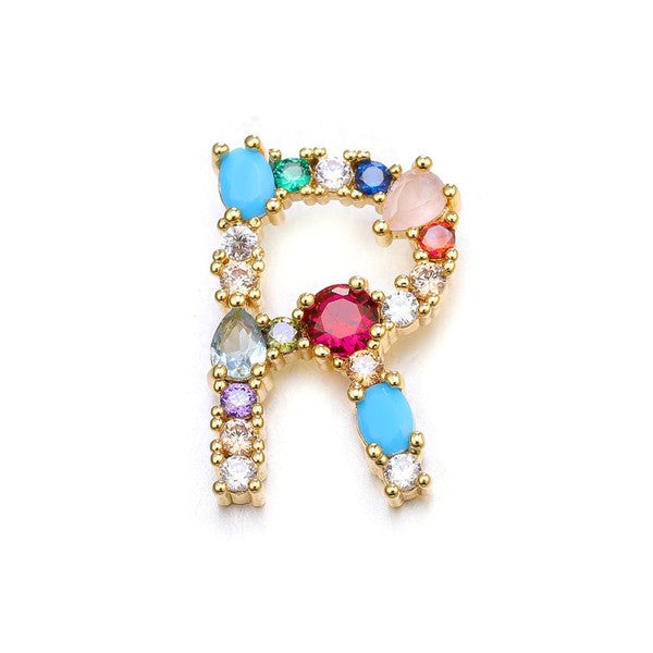 Stainless Multicolor Initial Necklace