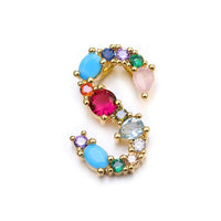 Stainless Multicolor Initial Necklace