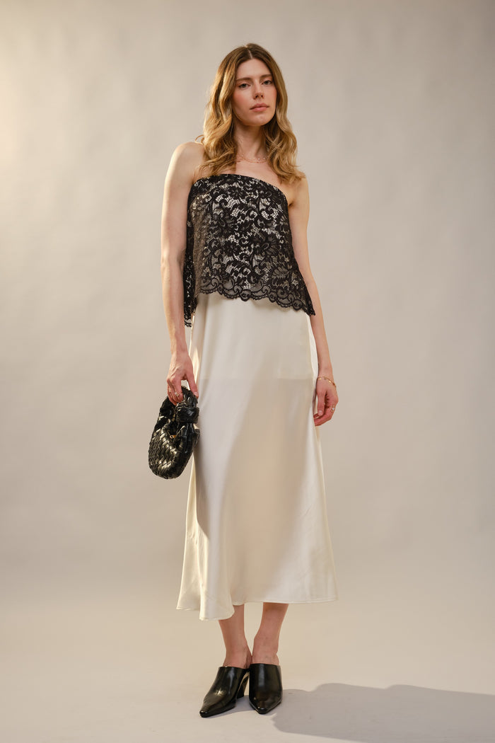 Midnight Muse Lace Midi Dress