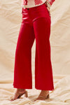 Holly Jolly Faux Leather Flare Pants
