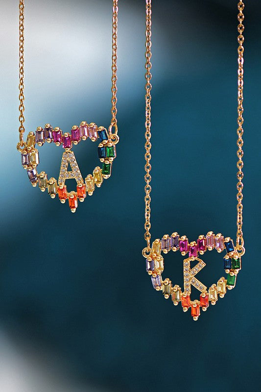 Heart Initial Necklace