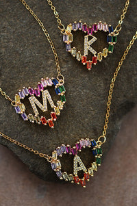 Heart Initial Necklace