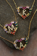 Heart Initial Necklace