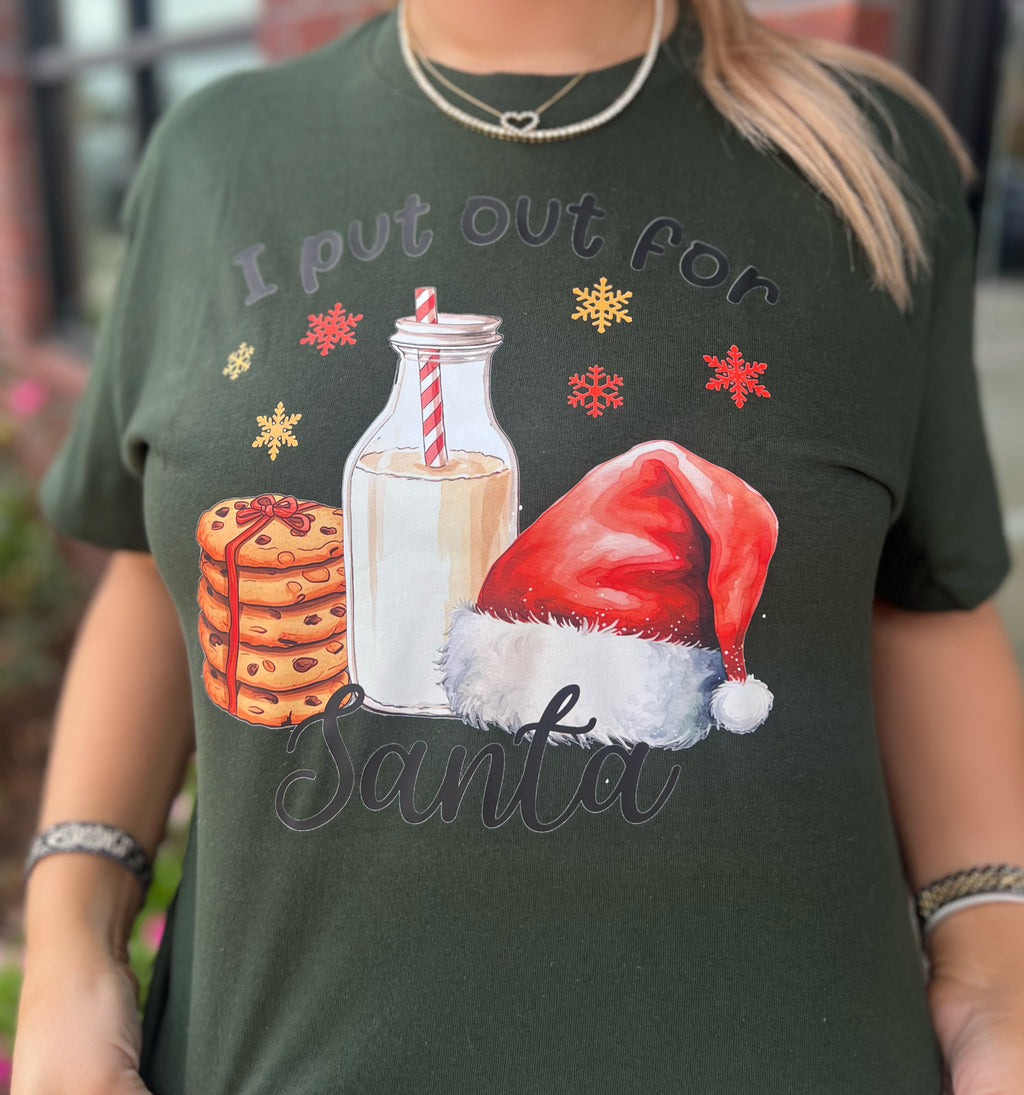 I Put Out For Santa Graphic T-Shirt