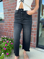 Black Cropped Judy Blue Jeans