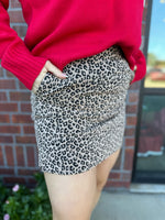 Jaquard Leopard Mini Skirt