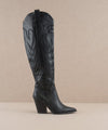 Bronco Knee-High Boots in Black