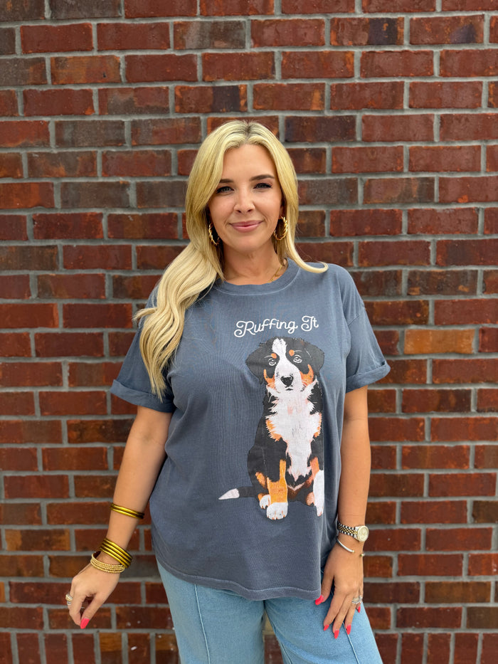 Ruffing It Oversized Graphic Tee