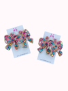 Colorful Beaded Bow Earrings