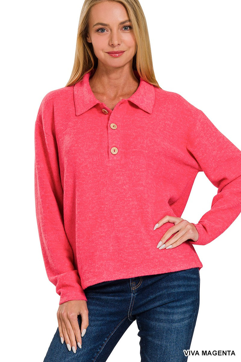 Melange Hacci Collard Sweater