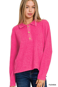 Melange Hacci Collard Sweater