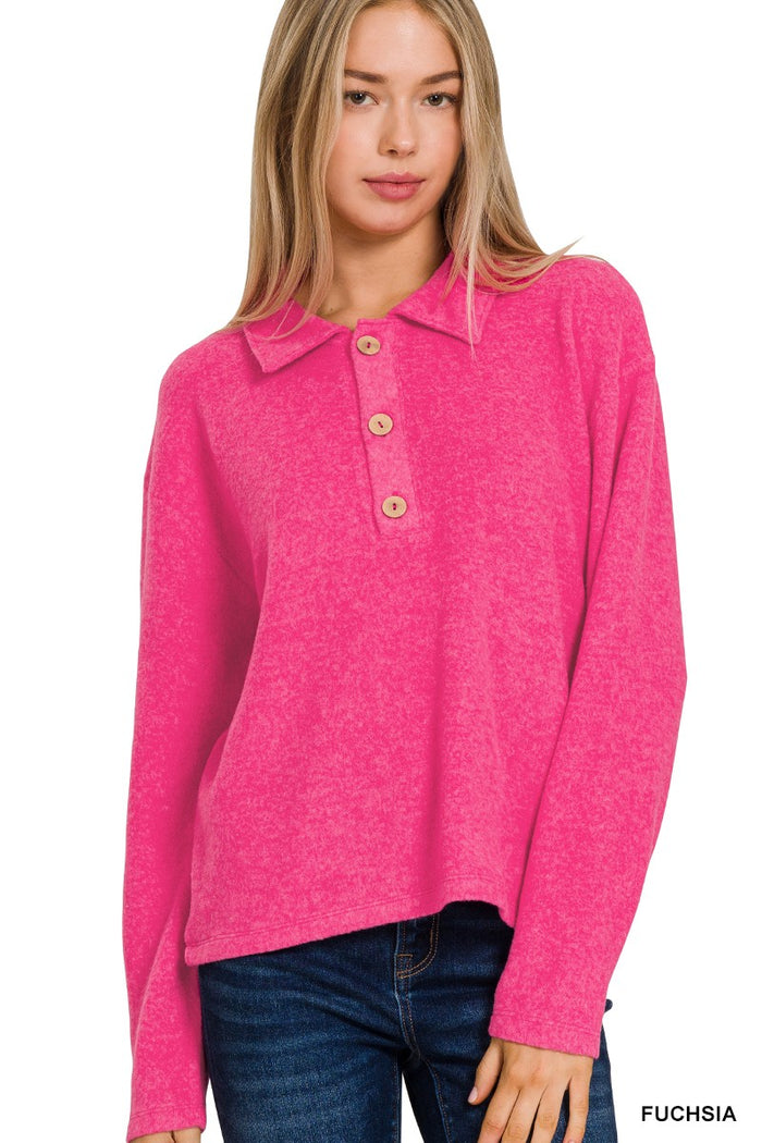 Melange Hacci Collard Sweater