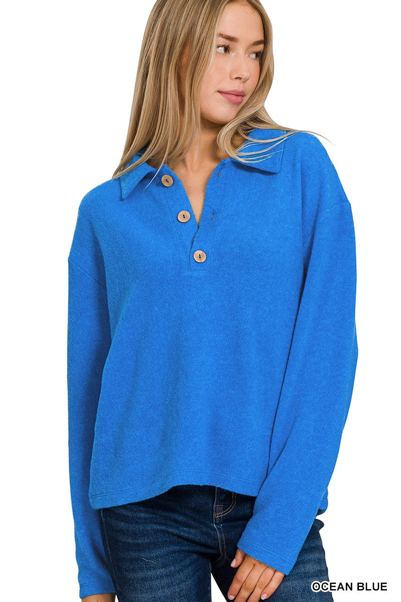 Melange Hacci Collard Sweater