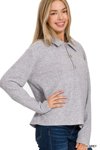 Melange Hacci Collard Sweater