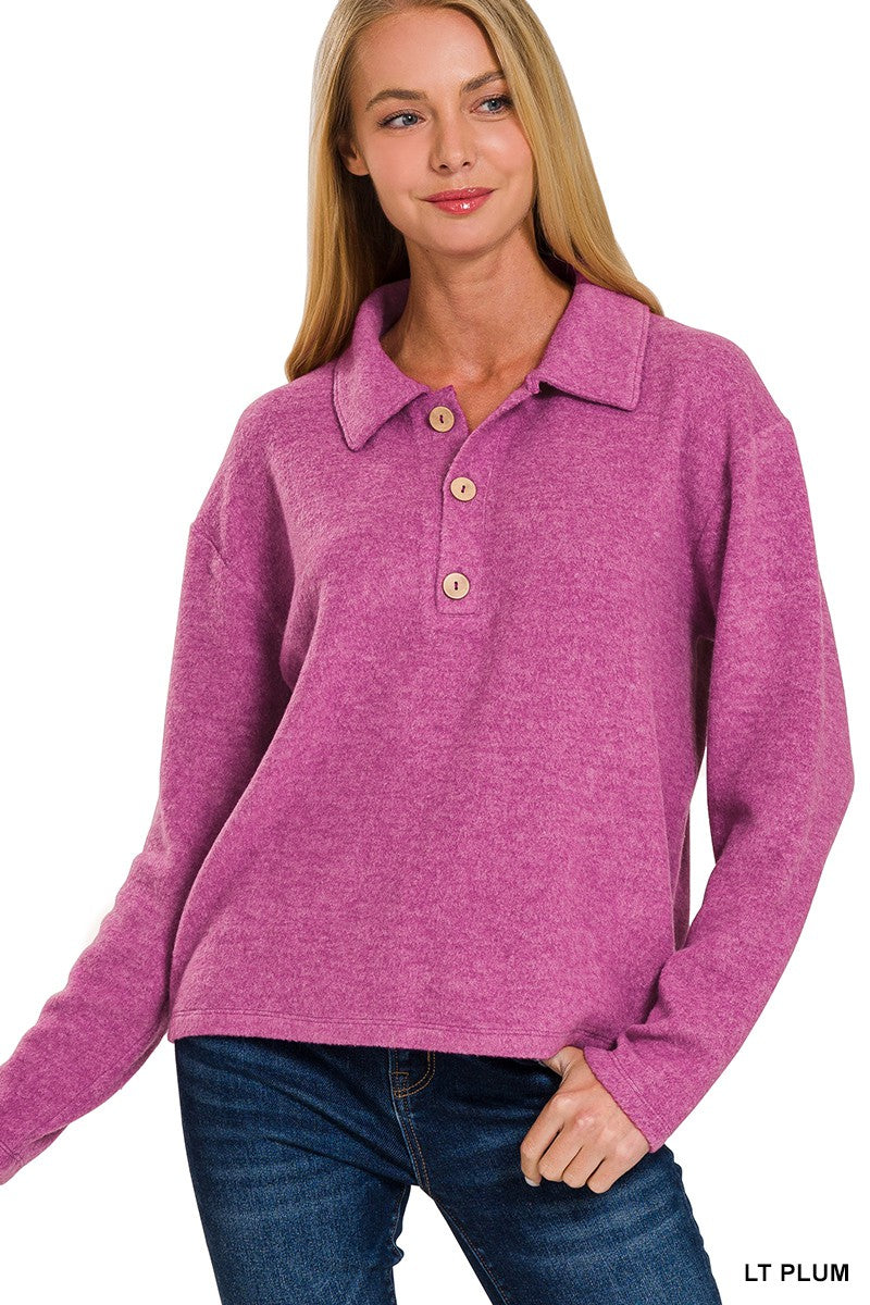 Melange Hacci Collard Sweater